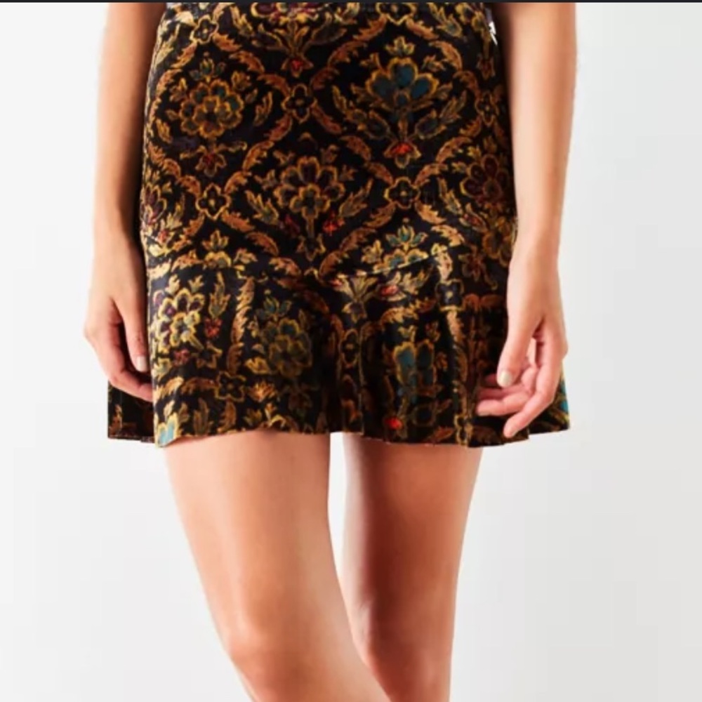 Urban Outfitters Ecote Velvet Skirt
